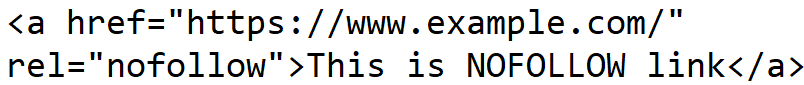 nofollow tag