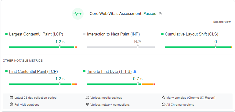 Core web vitals